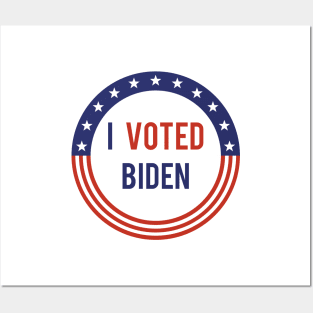 I Voted Biden Posters and Art